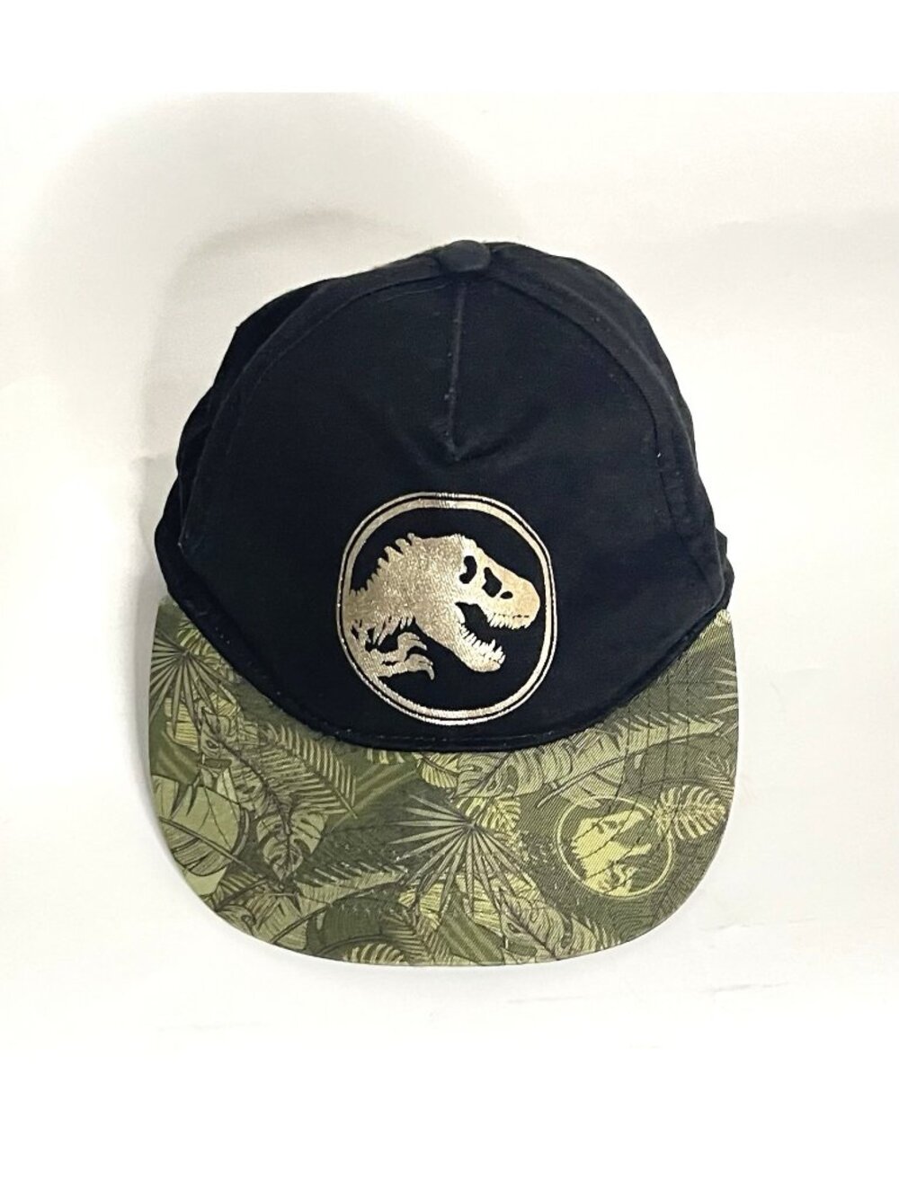 Jurassic World Youth Snapback Hat Dinosaur T Rex Black Green Tropical Cap Kids